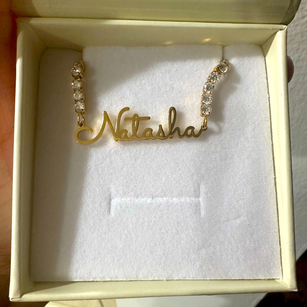 18K Gold Plated Adjustable Box Chain Necklace - Women Jewelry (Natasha)